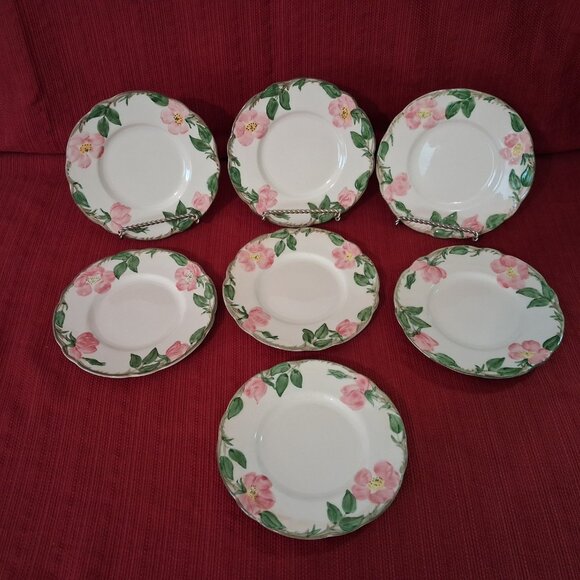 Set of 7 Franciscan Desert Rose Bread and Butter Dessert Plates 6" USA 47-49 - Picture 2 of 10